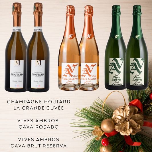 Vinobox "Burbujas Navideñas" - 3 Vinos / 6 Botellas